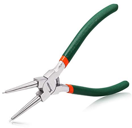 SPEEDWOX 7-Inch Snap Ring Pliers, Tip Diameter 0.07 Inch, Internal Circlip Pliers Kit, Heavy Duty Precision Retaining Ring Pliers, Straight Jaws for Ring Remover Retaining