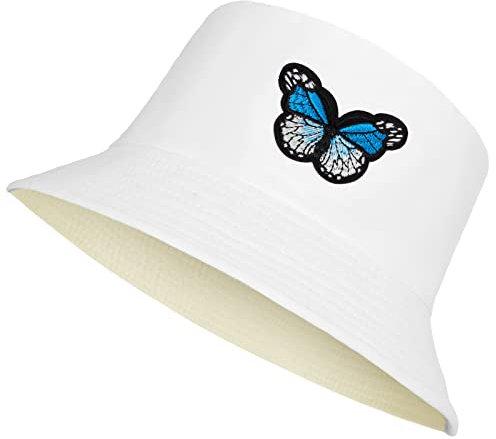 Tuopuda Bob Homme Femme Chapeau de Soleil en Coton Anti-UV Chapeau de Pêcheur Casquettes Visières Outdoor Bucket Hat Été Pliable pour Voyage Plage Jardinier Randonnée Camping, A