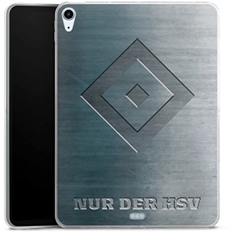 DeinDesign Silikon Hülle kompatibel mit Apple iPad Air 2020 (2020) Case Tablet Hülle HSV Hamburger SV Metallic Look