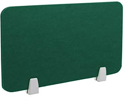 Icegrey Akustik Trenn-Wand für Schreibtisch Filz Freistehender akustischer Schreibtischteiler Reduzieren Sie Lärm und visuelle Ablenkungen mit 2 Clips, Dark Green, 100x30cm
