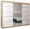 ABIKSMEBLE Armoire Porte coulissante Miroir Verona 2 - Dressing Chambre Adulte - Penderie Vetement Dressing - Garde Robe - Placard Chambre - Armoire 3 Portes - Closet