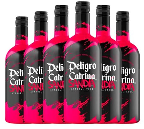 Crema de Licor Andalusí Peligro Catrina Tequila Sandía 70 cl (Caja de 6 Botellas de 70 cl)
