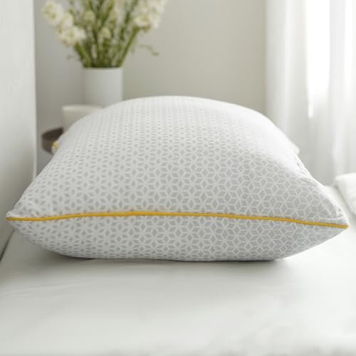 Brightr® Stella Hybrid Memory Foam Kissen gegen Nacken- und Schulterschmerzen | Höhenverstellbares Kissen für Seitenschläfer | Von Osteopathen empfohlen | Kühlend | Mittelweich 50x75cm