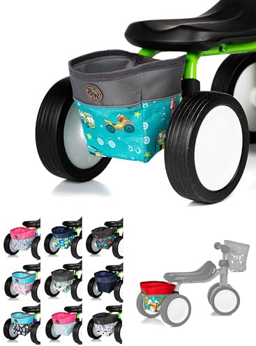 BambiniWelt by Rafael K. Rahmentasche für Kinder – für Laufrad, Dreirad & Rutschfahrzeuge – kompatibel mit PUKYlino, WUTSCH, FITSCH & My First PUKY – robust, wasserabweisend, Farbe: Modell 02