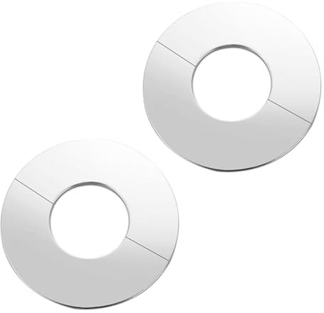 ALI2 2 pezzi rosone miscelatore doccia,rosone rubinetto, copertura tubo in acciaio inossidabile per rubinetti da doccia, rubinetti da cucina bagno (diametro interno 60 mm-diametro esterno 140 mm)