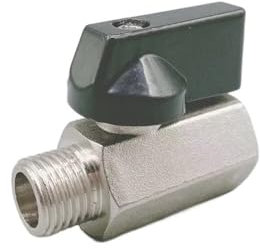 UNPGATUB 1 stück Messing Kugelhahn 1/8,1/4,3/81/2, männlich zu weiblich Luftkompressor Ventile(3/8)