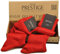 (2 PAIA ROSSE) Calze uomo lunghe a coste in pregiatissimo cotone 100% filo scozia -100% MADE in (Brescia) ITALY - confezione regalo. (42-44)