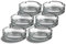 SIXBY Set 6 Stück Aschenbecher aus Glas Ø 105 mm, Höhe 32 mm - Stapelbar - Spülmaschinenfest
