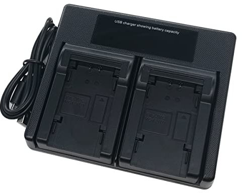 Dual USB Akku Ladegerät für JVC BN-VG121 BN-VG121E BN-VG107 BN-VG108E BN-VG114 BN-VG138 BN-VG138U Everio GZ-E GZ-GX GZ-HD GZ-HM GZ-MS Series Kamera