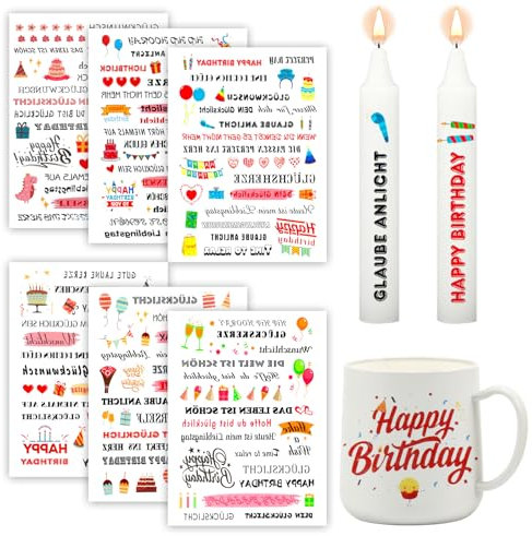Rub On Sticker,6 Stück Transfer Aufkleber Geburtstag,Kerzentattoos Geburtstag,Kerzen Tattoo,Kerzen Tattoo,Rub On Folie Transferaufkleber,Sprüche Deko Für Geburtstag,Möbel,Diy Deko,Glas,Holz