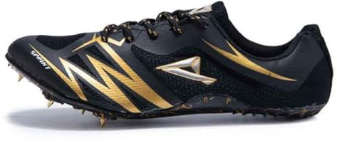 Unisex Spikes Sprint Schuhe, Atmungsaktive Leichtathletik Schuhe Für Männer Frauen Kinder Racing Werfen Hürden Turnschuhe,Schwarz,35 EU