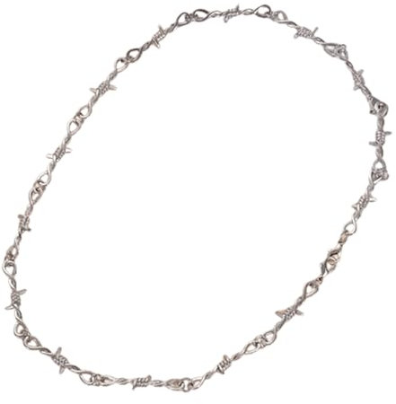 YUOIUX Collana girocollo moda rovo donna uomo hip-hop gotico punk filo spinato piccole spine collana girocollo regali
