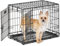 MidWest Homes for Pets Life Stages Modell 1624DD Hundebox, klein, Doppeltür, faltbar, Metall, 61 cm lang, mit Trenneinsatz, Bodenschutz, auslaufsicherer Wanne, für kleine Hunde, schwarz