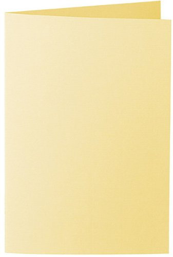 50 Stück - Artoz Serie 1001 Doppelkarten gerippt - Hochdoppelt - DIN B6, 240 x 169mm, hochwertig, lichtgelb