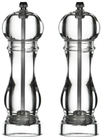 Premier Salt and Pepper Mills Acrylic Transparent 16.5 cm