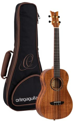 Ortega Guitars Bariton Ukulele Akustisch – Timber Series – Inklusive Gigbag – Akazie, Natur (RUACA-BA)