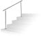Relaxdays Set Ringhiera per Scale in Acciaio, 1,5 M di Lunghezza, 2 Pali, Senza Traverse, Corrimano Esterni, Argento