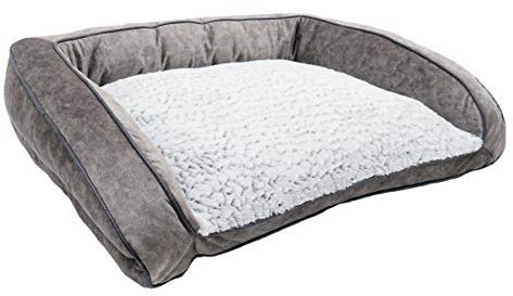 Rosewood Luxury Fleece Lined Plush Dog Bed Sofa, 84cm
