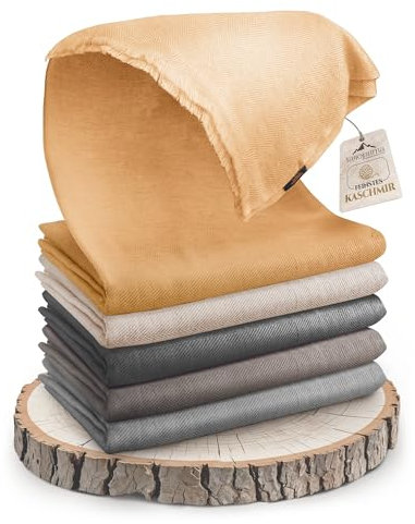 yanopurna Coperta in cashmere - Coperta per divano intrecciata a mano in 100% lana di cashmere - 135 x 270 cm Coperta morbida e accogliente per divano e sedia - Prodotta in Nepal
