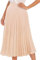 DRESSTELLS Faltenrock Damen Midi Plisseerock Elegent Boho Elastisch Chiffon Rock A-Linie Vintage Retro Rock Champagne S