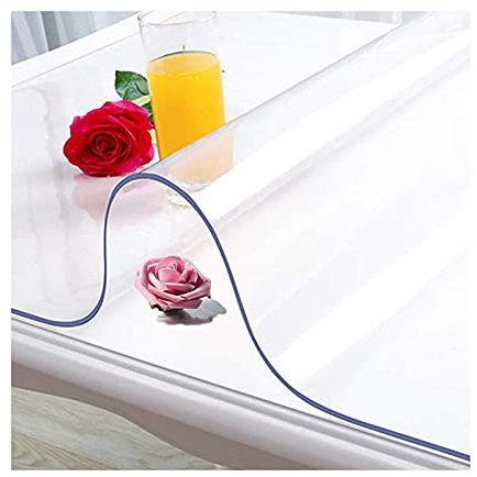 SSFMSF Protector Mesa PVC Rectangular Transparente,Cubierta Transparente Impermeable Protector Alta Temperatura Resistente Aceite,Ideal para Cocina,Soporte De Personalización