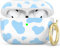 NIUTRENDZ Kuh Hülle für Airpods Pro Harte Schale TPU Schutzhülle Haut Case für AirPods Pro IMD [Front-LED Sichtbar] [Kabelloses Laden] (Blau)