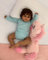 Enjoy with Love Zwei Größen Reborn Kleinkind Beliebte süße Mädchenpuppe Maddie mit verwurzeltem Haar Weicher Kuschelkörper Hochwertige Puppe (Brown Eyes,60cm)