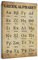 Leinwanddrucke mit griechischem Alphabet, Retro-Poster für Klassenzimmer, Lernen, Malen, moderne antike Buchstaben, Dekoration für Schlafzimmer, gerahmt, Größe 30 x 45 cm