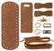 Yayatty Taschenboden zum Häkeln PU Ledertasche Strickset mit Tasche Twist Lock Taschenriemen für Taschen-Herstellung Handtasche DIY Craft, Kaffee