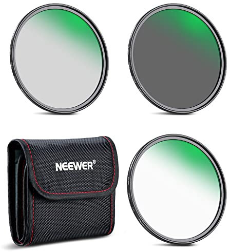 NEEWER Kit di 77mm Filtri ND8 ND64 CPL, Filtri ND + Polarizzatore Circolare 32 Strati di Nano Rivestimento Vetro Ottico HD Resistente a Acqua & Graffi Ultra Sottile