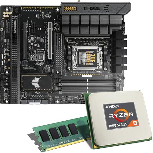 Mainboard Bundle | AMD Ryzen 9 7900X 12x4700 MHz, ASUS TUF Gaming B650-PLUS WiFi, 16 GB DDR4-RAM, 3X M.2 Port, 6X SATA 6Gb/s, USB 3.2 Gen2 | Tuning Kit | CSL PC Aufrüstkit