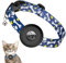 Airtag Katzenhalsband, Verstellbares Bedrucktes Airtag Katzenhalsband mit Glocke, Silikon Schutzhülle kompatibel mit Apple Airtag, Breakaway-Sicherheitsschnalle Halsbänder für Katzenkätzchen