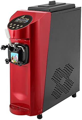 LBMED Commercial Ice Cream Machine, Automatic Compressor Ice Cream Maker with 18-26L/H Production, Built-in Refrigerant: R22/R410a, Automatic Cleaning Function, for Dessert Shop