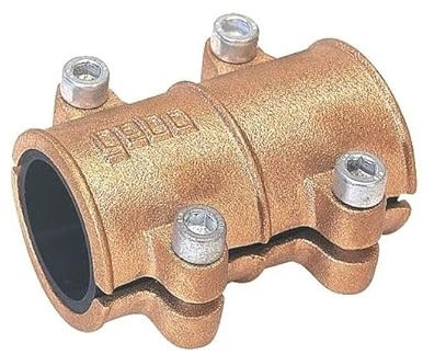 GEBO Temperguss-Dichtschelle Reparaturschelle Dichtungsschelle Schelle Messing Modell: MD (MD 22mm)