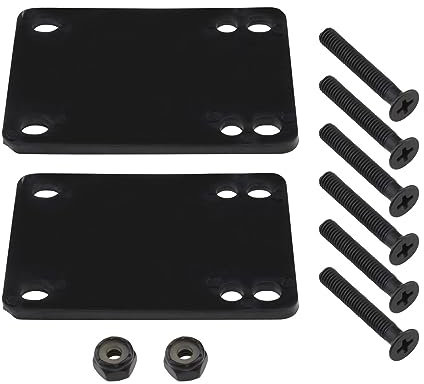 YINETTECH 2 Piezas Almohadillas Elevadoras de Monopatín de 3 Mm con Tornillos Y Tuercas de 30 Mm Almohadillas de Choque Suaves de PU Protector de Almohadillas de Repuesto