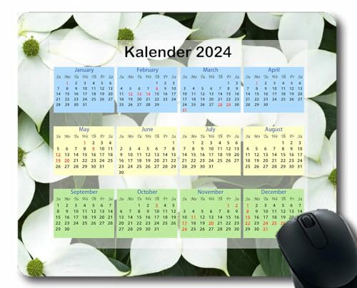 YENDOSTEEN 2024 Kalender Mauspad,Gaming-Mauspads,Helle Sterne leuchten Gaming Mauspad,Computer Zubehör Anti-Rutsch Mauspad