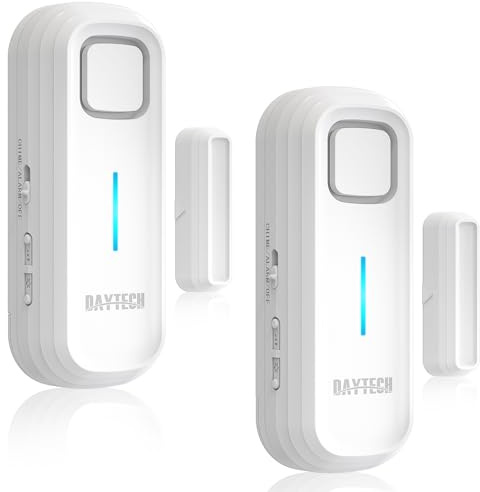 DAYTECH Alarma de puerta de congelador con retardo de 1/2/3/4 minutos cuando se deja abrir campanilla de ventana cerrada recordatorio de puerta de refrigerador 0 a 120 dB para nevera, hogar, tienda,