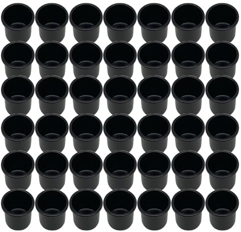 Kerzentüllen 40 Stk Kerzenhalter für Stabkerzen Metall Kerzenständer Klein Kerzentülle Stabkerze DIY Kerzeneinsätze Stabkerzenhalter Kerzenteller für Kerzen Teelichter Baumkerzen Tafelkerzen (Schwarz)
