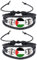 LPMXYW 2 PCS Palestinian Flag Bracelet, Adjustable Flag Wrist Band for Men & Women