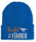tshirtladen Strickmütze Rudelführer Mütze Wintermütze lustige Beanie mit Stick, Farbe: Blau