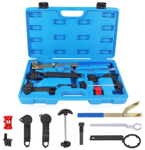 MOTOCOCHE 9tlg Motor-Einstellwerkzeug-Satz Nockenwellenwerkzeuge Kompatibel mit VAG, Seat, Skoda, Volkswagen Golf Jetta Modelle mit 1.0 1.2 1.4 TSI TFSI EA211 Motor