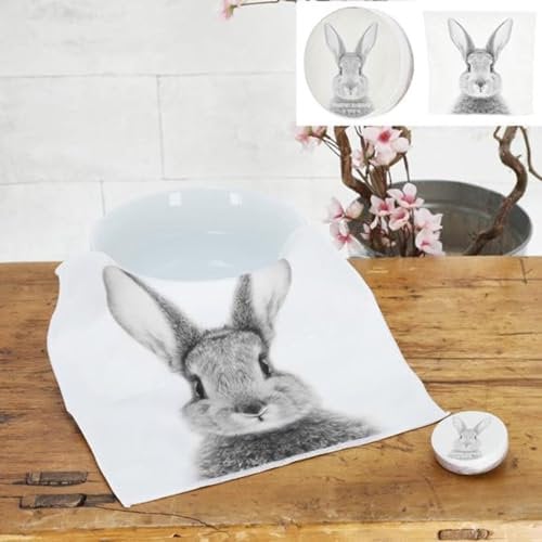 Cepewa - 91753 - Magic Towel, Magisches Handtuch, Hase, Ostern, 30cm x 30cm, Baumwolle
