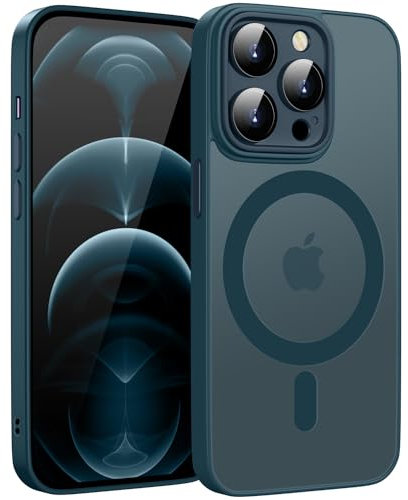 KPPIT Magnetic für iPhone 12 Pro Max Hülle für Magsafe, Handyhülle iPhone 12 Pro Max mit Magsafe Anti-Fingerabdruck Mattiert Durchscheinende Schutzhülle für iPhone 12 Pro Max case 6,7- Blau
