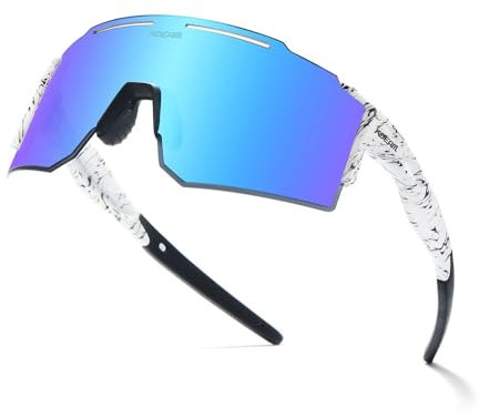 GoHZQ Polarised Sports Sunglasses for Men Womens Polarized Cycling Sunglasses UV400 Protection TR90 Superlight Frame Glasses for Skiing, Running