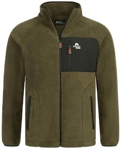 Arctic Seven Herren Fleecejacke (S-3XL) - Leicht, Flauschig, Atmungsaktiv, Hoher Kragen, Übergangsjacke Warme Jacke Männer - AS-415