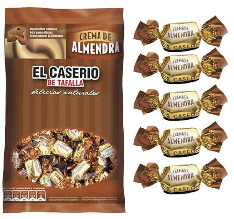 iChuches- Caramelos El Caserío Caramelos Tradicionales De Piñones, Dulce De Leche, Crema De CaFe, Sin Gluten (Caramelo Crema De Almendra)
