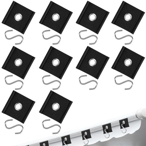 URAQT Ganchos de Toldo, 10 Piezas de Ganchos para toldo en S, para Ganchos para Toldos RV de Riel de Tubería de 5/6 mm y 7/8 mm,Ganchos para Luces de Fiesta, para Camping, Tienda, Autocaravana