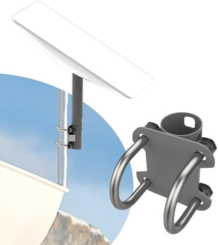 NEWHE Support Starlink pour antenne réglable en forme de U pour camping-car, accessoire Starlink extérieur avec adaptateur pour toit, yacht, balcon