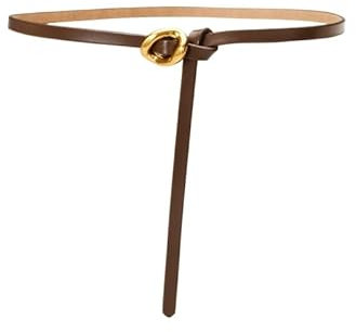 DUOMIYX Gürtel Damen Dünner Gürtel Aus Weichem Leder Mit Schnürung, Lässiger Und Vielseitiger Gürtel-Kaffee-105Cm