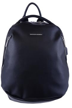 MOMO Design MO-03SF-BLUE Herrenrucksack aus Kunstleder Veganes Produkt 32 x 40 x 15 cm, blau